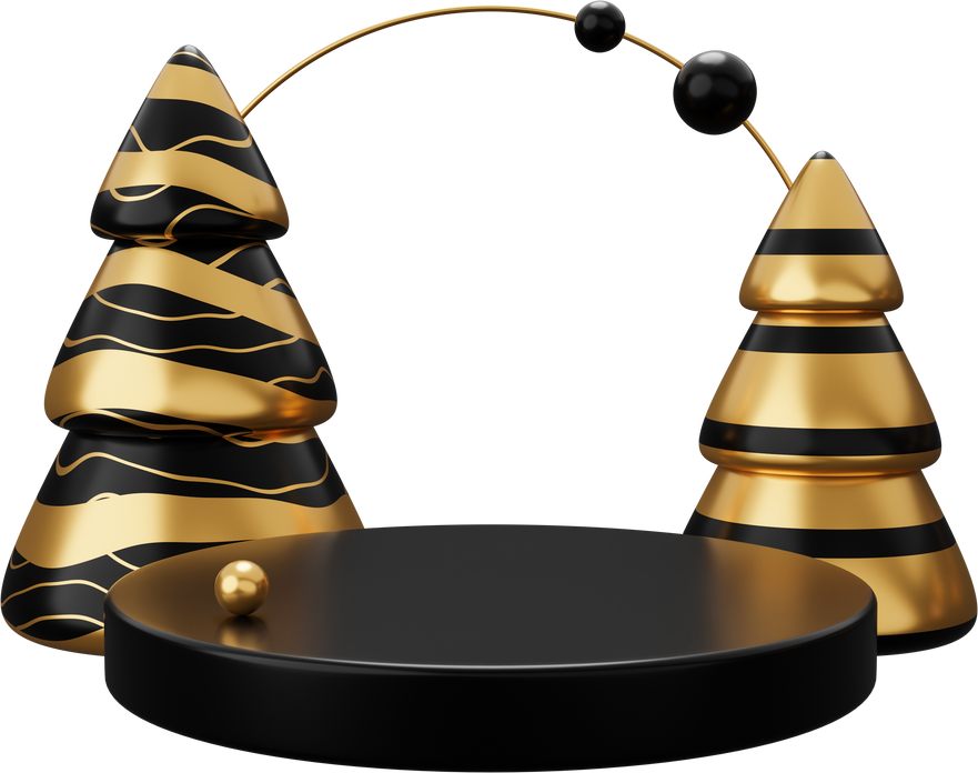 Christmas podium arch